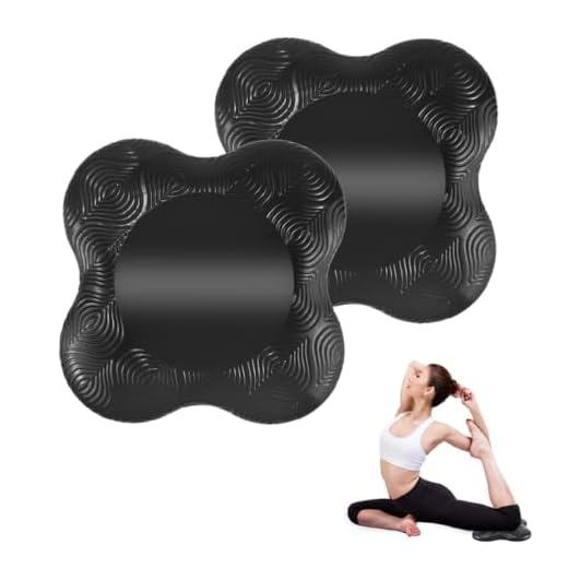 2 almohadillas para rodillas para yoga, yoga, accesorio de yoga, protege las manos, las rodillas y los codos, adecuado para el hogar, el estudio de yoga y el aire libre (negro)