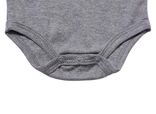 Teach Leanbh Baby Boys Pure Color Cotton Short Long Sleeve Polo Bodysuit 3-24 Months (White, 24 Months) #TOP3