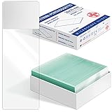 Dispositivo fabricado en vidrio rectangular, lavado y desengrasado, provisto de bordes rectificados para mayor seguridad durante el uso y banda pulida con chorro de arena en ambos lados como superficie de escritura