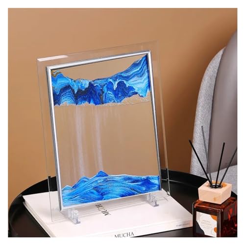 Sablier verre haut de gamme avec image de sable 3D dynamique rouge - 6