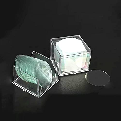 100 unids círculo microscopio cubreobjetas Desechables de Cobertura Redonda for la Cubierta de Crecimiento Gafas 3mm 4mm 5 mm 30mm 35mm 40mm 60mm 80mm 100 PCS (Color : 80 mm 100 Pcs)