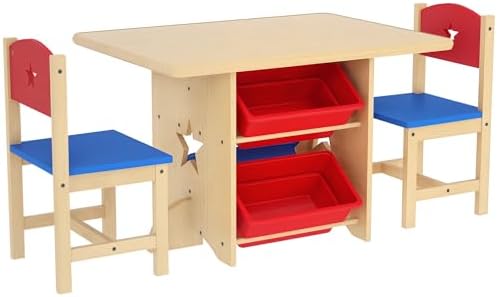 AIYAPLAY Mesa y Sillas Infantiles de 3 Piezas Mesa Infantil con 2...