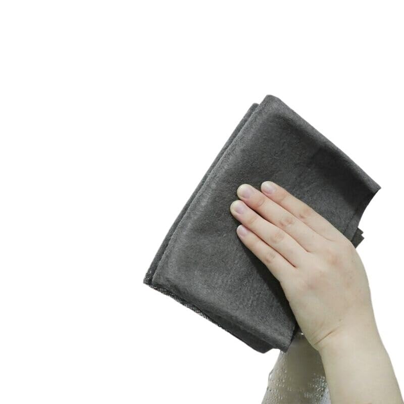 Paño de limpieza Paño de cocina Microfibra absorbente Secado rápido Durable Reutilizable for platos Encimeras Cuidado fácil Lavable a máquina Antiarañazos Seguro Suave con las superficies(Thick Grey2,