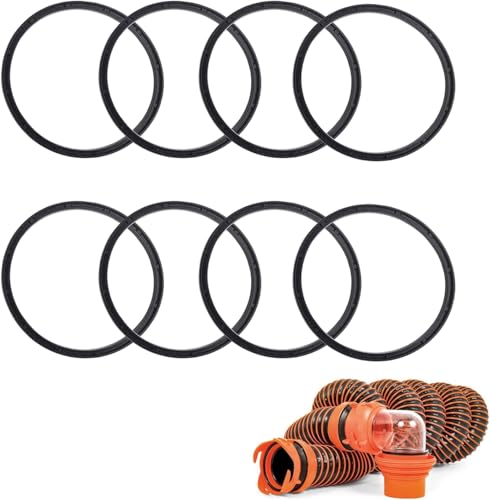 Image of 8 PCS RV Sewer Hose Replacement Gaskets 39834 for Camco Rhino Flex /Revolution Easy-Slip Rubber Seal Fittings for Bayonet and 4-in-1 Replacement,Make sure the pipeline is sealed and odorless
