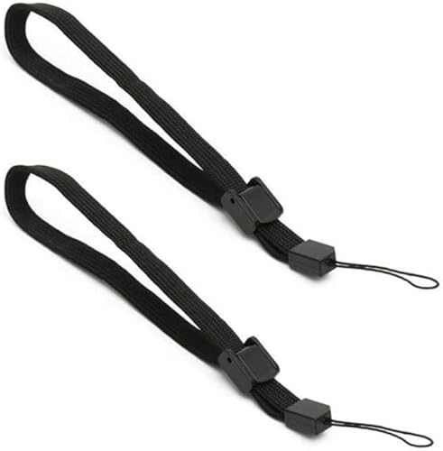 Gamer Gear Pack de 2 Cintas de Muñeca. Correas Negras Compatibles con DS DS Lite DSi DSi XL 2DS 3DS 3DS XL Wii Remote Wii U, Consolas PSP Go PS Vita