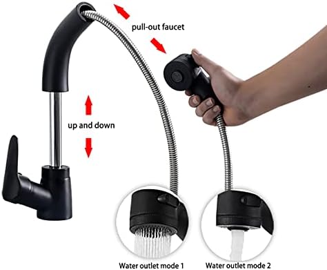 Workstation Sink, Black Kitchen Sink,304 Stainless Steel Sink with Drain Strainer and Accessories,Pressurized Cup Washer,Workstation Kitchen Sink with Pull-Out Faucet (Size : 80x45x86cm, Color : Hot