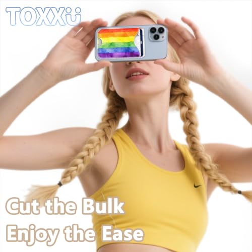Image of Pride Stripe Magnetic Wallet for Magsafe Compatible with iPhone 17 /16 /15 /14 /13 /12 Series Pro Max Plus Air (Phone Magnet Card Holder Fit 3 Cards for Women Girl Lether Mag Safe Wallets Rainbow)