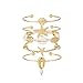 SLYAIH Shell Bracelet Seashell Boho Beaded Stretch Bracelets for Women Summer Beach Bracelets Starfish Charm Bracelet Stackable Gold Bracelets Set for Women Jewelry Gifts (h-gold)
