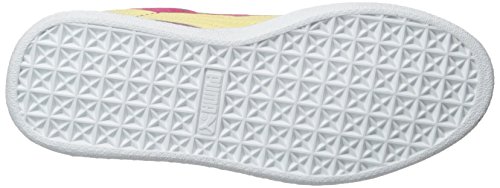 PUMA Suede Dotfetti JR Sneaker (Little Kid/Big Kid),Rose Red/Mellow Yellow,6 M US Big Kid4