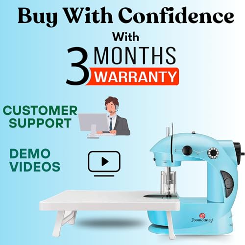 Joomouney Mini Sewing Machine-Electric Sewing Machine with table set and light tailoring clothes stitching silai machine small portable Hand sewing... - Image 6