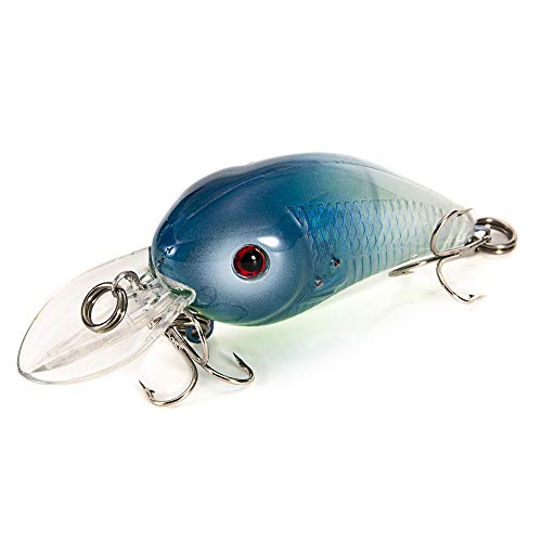 Andoer Wobbler Rattle Fishing Crankbait Flashing Artificial Hard Crank Bait Isca com ganchos agudos
