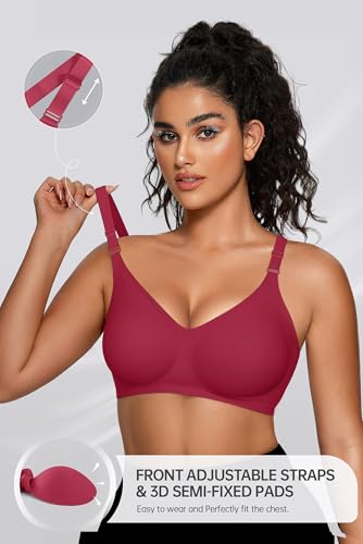 Image of OEAK Womens Comfortable Jelly Bra No Underwire Full Support Tshirt Bras