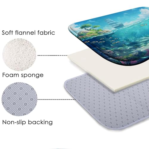Tapis de bain en mousse à mémoire de forme antidérapant et lavable en machine S