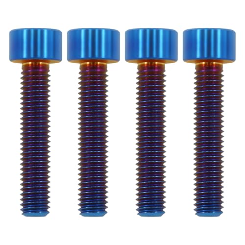 Image of M5x25 Titanium Bolts Hex Socket Cap Screw, Burnt Blue, 4PC