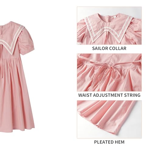 Mud Kingdom Girls Nautical Dress Sailor Collar Short Sleeve Summer School Uniform Size 4-144