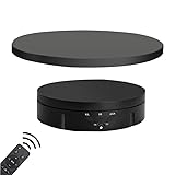 fotoconic 5.9in-8.66in Rotating Display Turntable with Remote Control Speed and Direction for Photography Crafts Jewelry Toy Collectible Display (Black)