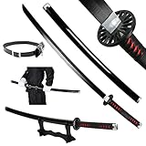 Demon Slayer Sword for Cosplay with Belt Holder Stand, 41 inches (Kamado Tanjirou_Model A)