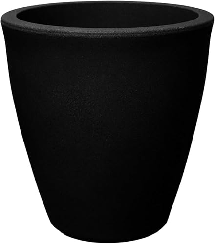 Miniatura 5 de Elly Décor Maceta de jardín de 18 pulgadas de alto con drenaje, grande, redonda, moderna, ligera y extremadamente duradera, para patio, terraza,