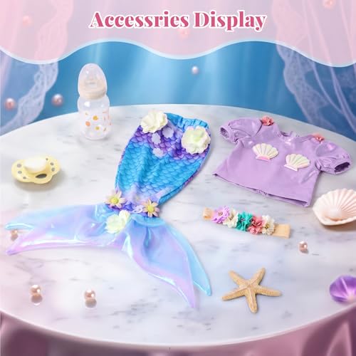 Muñeca bebé sirena realista de 20 pulgadas miniatura 7