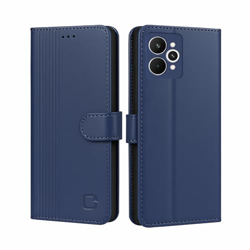 Image of AIBEX Shock Proof Flip Compatible for Realme 15 Pro 5G Flip Cover Leather Finish | Inside TPU with Card Pockets | Wallet Stand | Complete Protection Flip Case- Blue