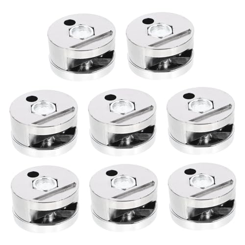 ELAYARD 8個 ミラー取り付けクリップ 丸型ガラスホルダー 壁貼る鏡用 設計 耐久性と安定性 高摩擦でしっかり固定 フレームレス鏡対応