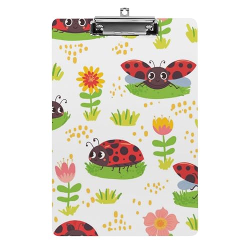 Porte-document avec clip Fleur De Coccinelle pour bureau