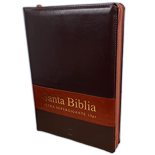 Super Giant Print Bible 19 pt: RVR1960, Brown Imitation Leather with Index