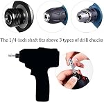 Kichwit 4 Inch Drill Power Scrubber Scouring Pads Cleaning Kit, Heavy Duty Household Cleaning Tool (Metal Shaft Included)