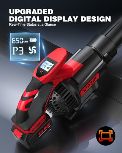 Cordless Leaf Blower with LCD Display, 3 Speed Modes, 2 Batteries & Fast Charger - Image 2