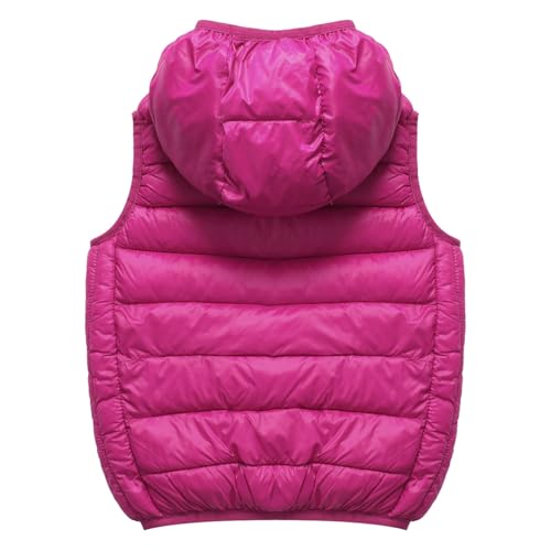 JEATHA Unisex Boys Girls Puffer Down Vest Hooded Zip Up Waistcoat Sleeveless Lightweight Jackets Outerwear2
