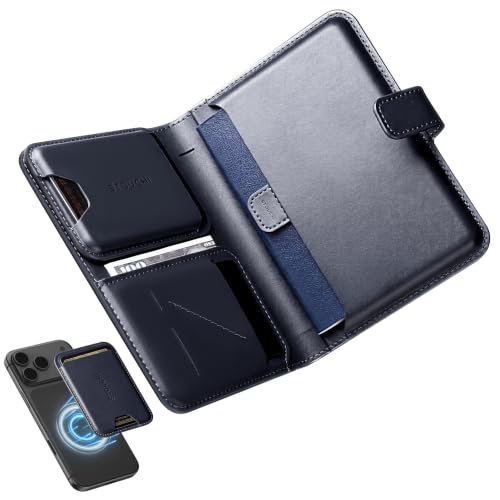 Image of Stouchi AirTag Passport Holder with Pull Strap, RFID Blocking Magnetic Case