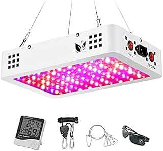 PryRose 1000W LED Grow Light, Full Spectrum LED Grow Light with Dual Switch & Dual Chips, Grow Light for Hydroponic Indoor Plants Veg and Flower (10W LEDs 100Pcs)