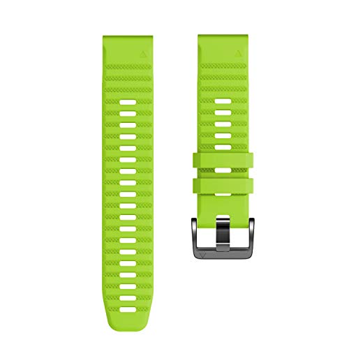 Image of ANCOOL Compatible with Fenix 6X /7X Band 26mm Quickfit Soft Silicone Watch Band Replacement for Fenix 5X /Fenix 8 51mm /Fenix 5X Plus /Fenix 3 /Fenix 6X Pro /Descent Descent MK2i Smartwatches (Green)