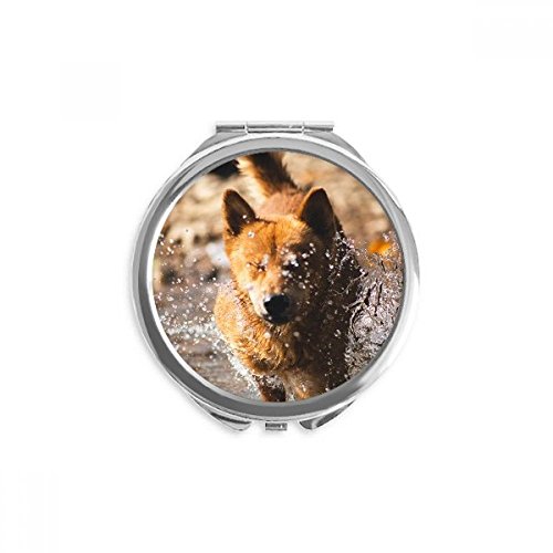 Miroir de maquillage rond portable chien fini les retouches ratées