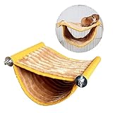 Nid suspendu à double couche : le produit est fabriqué en peluche douce, matériau confortable avec un bon effet de chaleur. C'est un bon choix pour l'hiver, ajoutant un nid chaud au petit animal de compagnie en hiver.