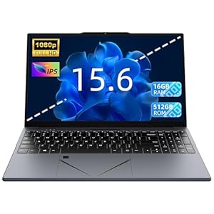 Laptop de 15.6″, procesador Ryzen 5 3500U (hasta 3.7 GHz), procesador de cuatro núcleos de 16 GB DDR4, SSD NVMe 512G, portátil con panel táctil ajustable e interruptor de cámara web de