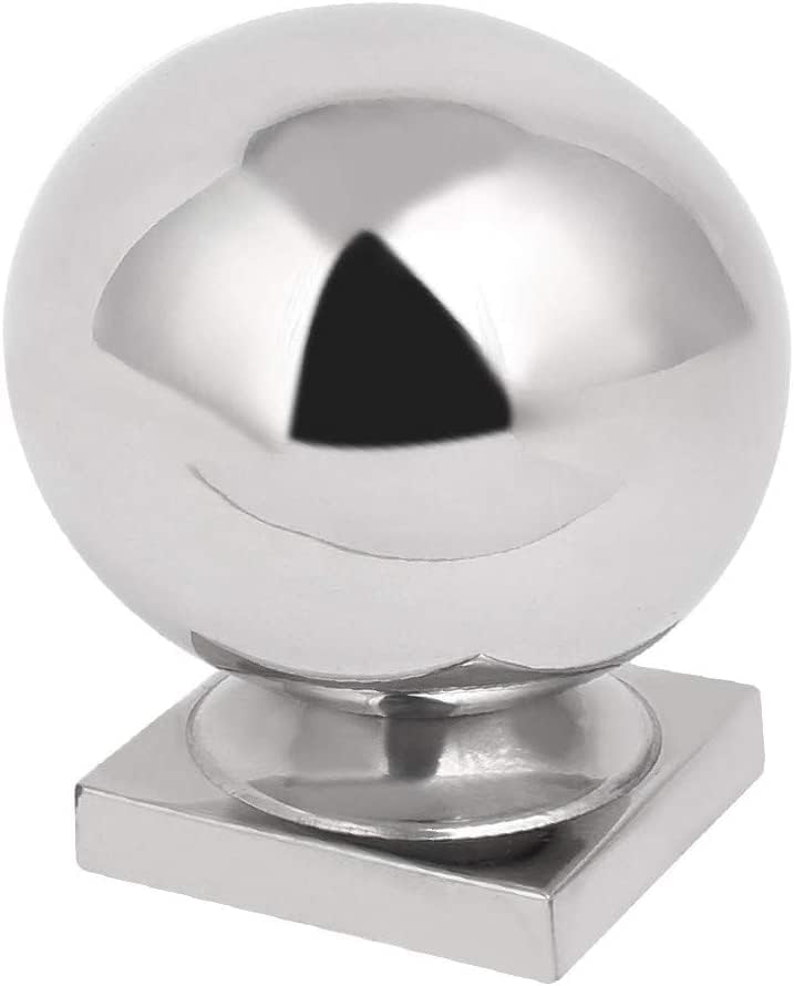 EISTEE Fence Post,Stair Newel,Ball Top Cap Newel,New 50mmx50mm Ball Featured Top Cap 304 Reliable Efficacy Stainless Steel Silver Tone for Stair Newel Fence Post
