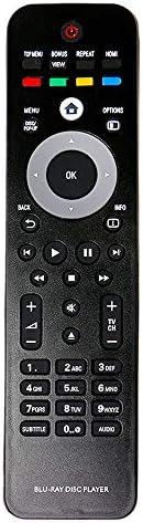 VINABTY Mando a Distancia de Repuesto para Philips BLU-Ray Disc Player BDP5000 BDP5100 BDP5180 BDP5406 BDP7300 BDP7500 BDP2850 BDP3000 BDP3100 BDP3200 BDP3280 BDP3380 BDP3406 Remote Controller