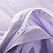Wake In Cloud - Lilac Cotton Duvet Cover Set, 100% Cotton Bedding, Simple Modern Soft Solid Plain Color Light Purple Lavender, Zipper Closure and Corner Ties (3pcs, Queen Size)