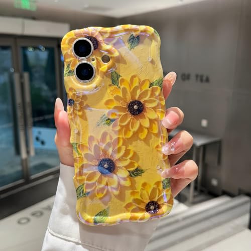 XIZYO Case for iPhone 17 Oil Painting Flower-Double Sunflower/Yellow