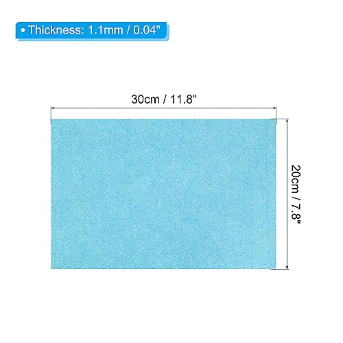 PATIKIL Soft Felt Sheets Glitter Fiber Craft Sheets Light Blue 11.8 Inch x 7.8 Inch for DIY Hobby Decorate Pack of 6 - Image 2