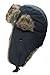 Dakota Dan Trooper Ear Flap Cap w/ Faux Fur Lining Hat (Black/Brown)