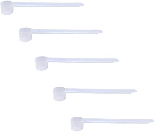 Miniatura 48 de Cuchara medidora de plástico, (35 cc 2.5 cucharadas 1.25 fl oz. 1.2 fl oz) Cucharas de mango largo para polvos, gránulos, café, alimentos