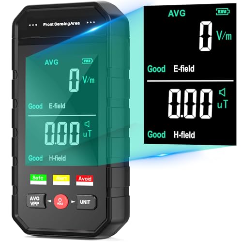 EMF Meter,Portable Digital Electromagnetic Field Radiation Detector for EF, MF,LCD EMF Detector, Suitable for Home EMF Inspections, Office, Outdoor