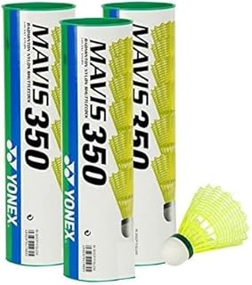 Yonex Mavis 350 Badminton Ball Set of 5 x 6 = 30 Yellow Nylon Shuttlecock GREEN/Slow