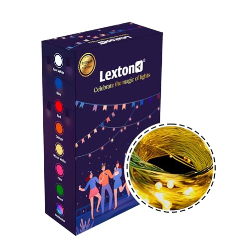 Image of Lexton 10 Meter Decorative LED String Light Plug Sourced |for Indoor & Outdoor Decorations (Warm White, Pack of 1)