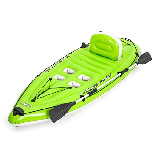 BESTWAY 65097 - Kayak Hinchable Hydro-Force Koracle 270x100 cm Individual con Remo y Bomba