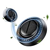 Car Air Fresheners Solar Energy Rotating with 3 Aromatherapy Ring, Ceeniu Luxury Car Perfume with Removable and Reusable 3M Hydrogel, Long-Lasting Diffuser for Car, Room, Office, Cologne & Marine