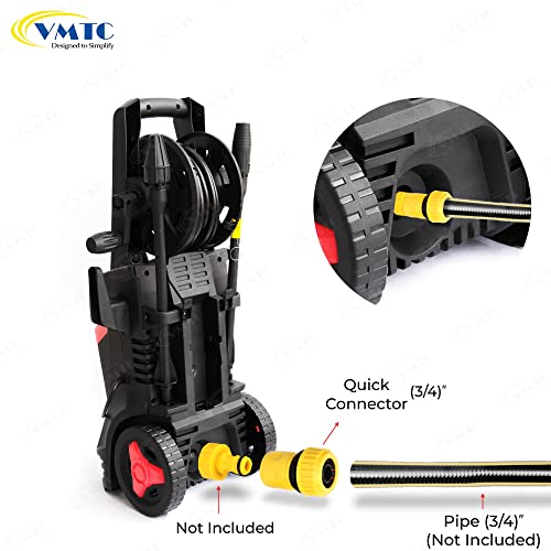 Image of VMTC Quick Connector Set (3 /4 inch): 2-Piece Kit for Gardening & High-Pressure Car Washers (Compatible with Karchre K1-K7, Bosch AQT, Black & Decker, Hubertt, and More)
