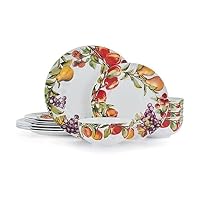 Miksa Geschirr-Set 12-teilig Aus Knochenporzellan – Spalier-Design, Rosa, Spülmaschinengeeignet